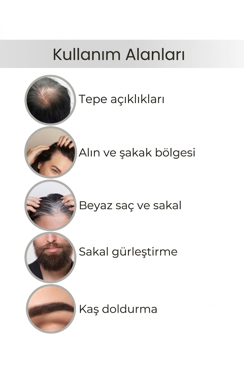 GlorianHair™ Siyah Saç Dolgunlaştırıcı Pudra